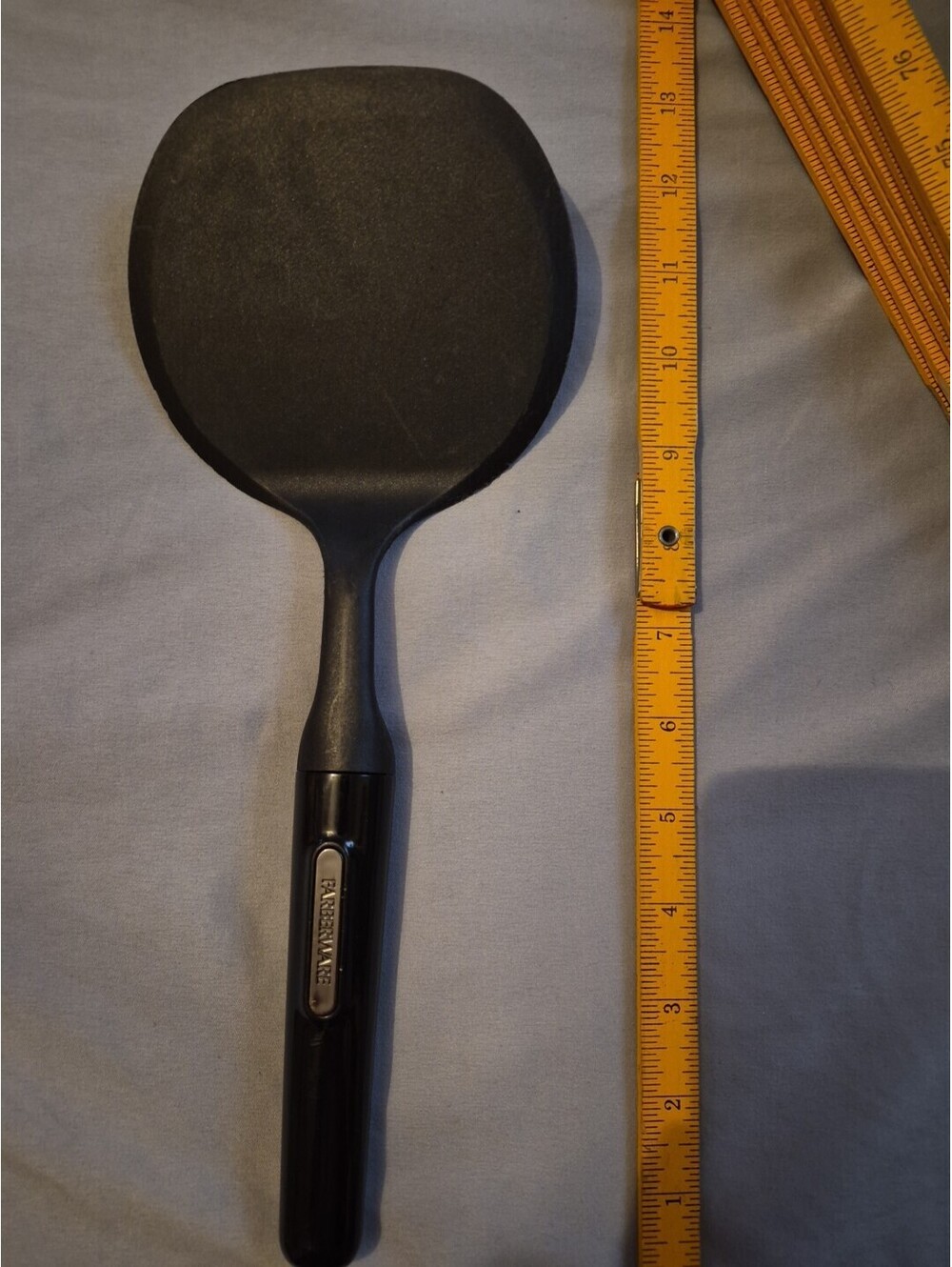 Farberware Nylon Wide Spatula Turner Flipper Black Plastic Handle Pan Cake 12.5"